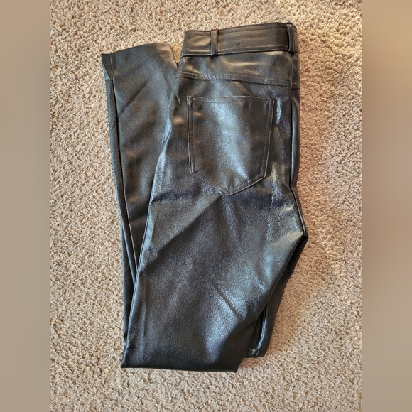 Black Zara Leather Pants - Picture 1 of 5